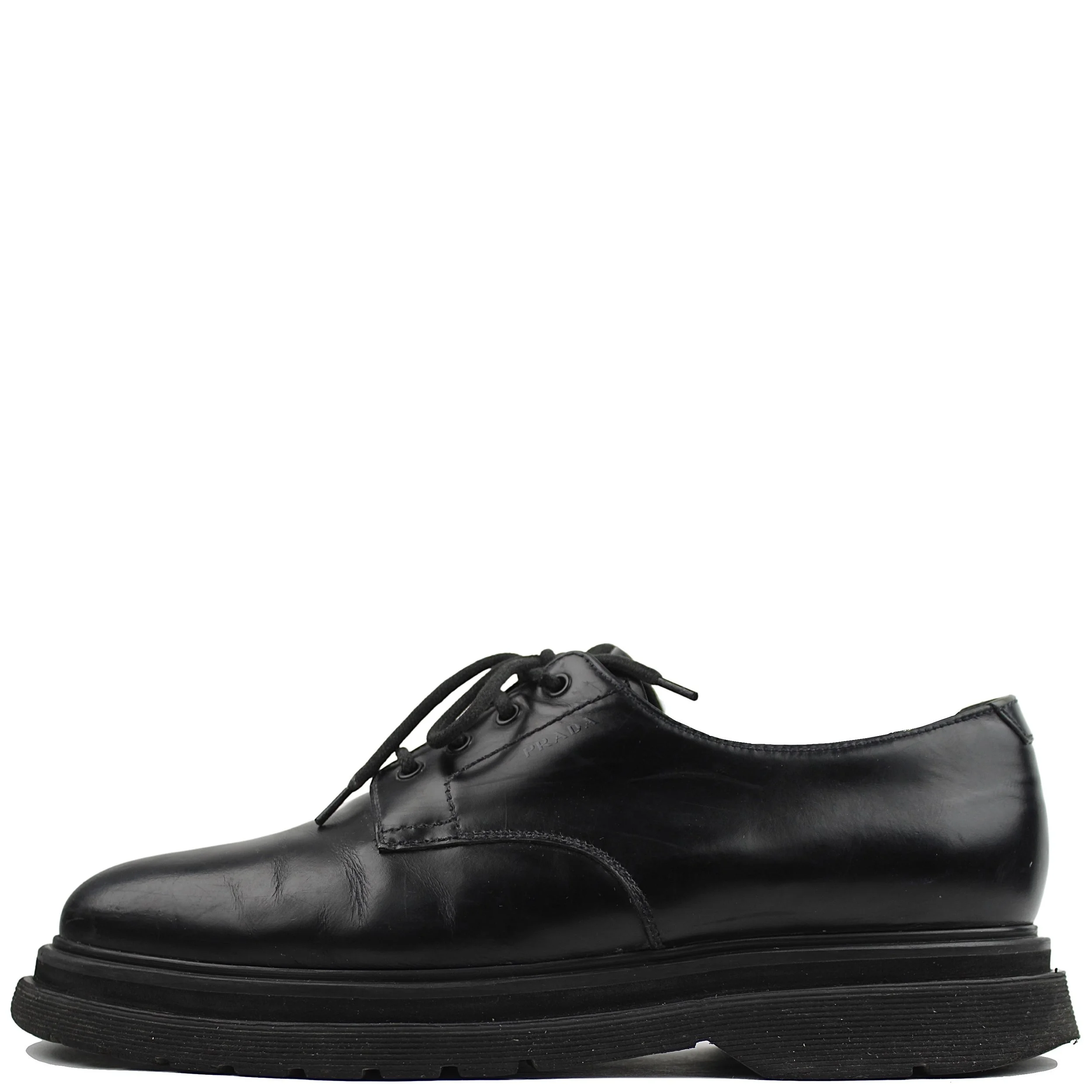 Prada spazzolato leather derby 2025 shoes